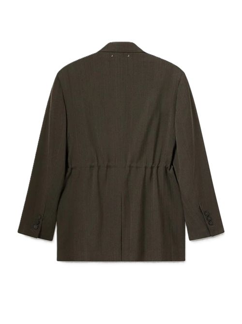 Completo Double-breasted blazer in a viscose blend for women Golden Goose | GWP02332.P002587.36101DEEP TUNDRA